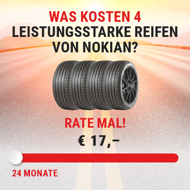 Banner zum Thema Nokian Reifen-Finanzierung
