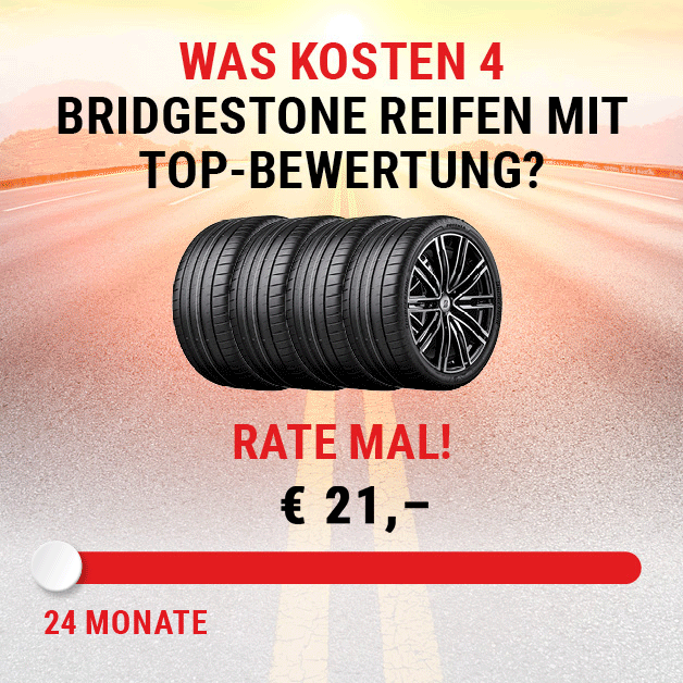 Banner zum Thema Bridgestone Reifen-Finanzierung